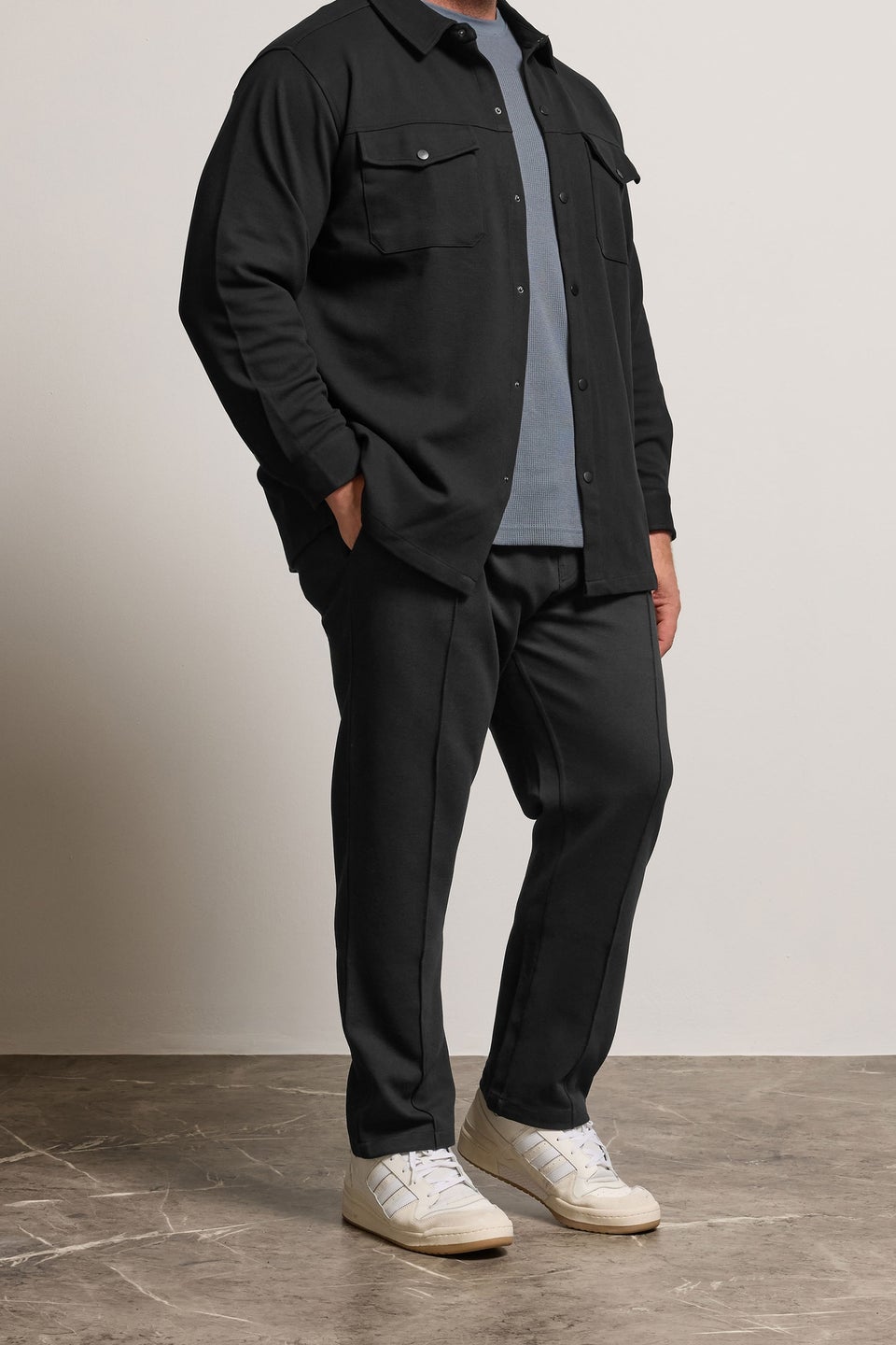 BadRhino Black Textured Jersey Joggers