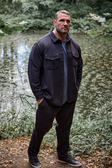 BadRhino Black Textured Jersey Joggers