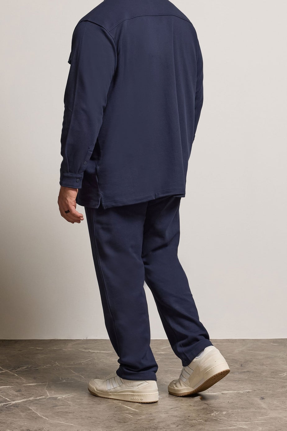 BadRhino Navy Blue Textured Jersey Joggers