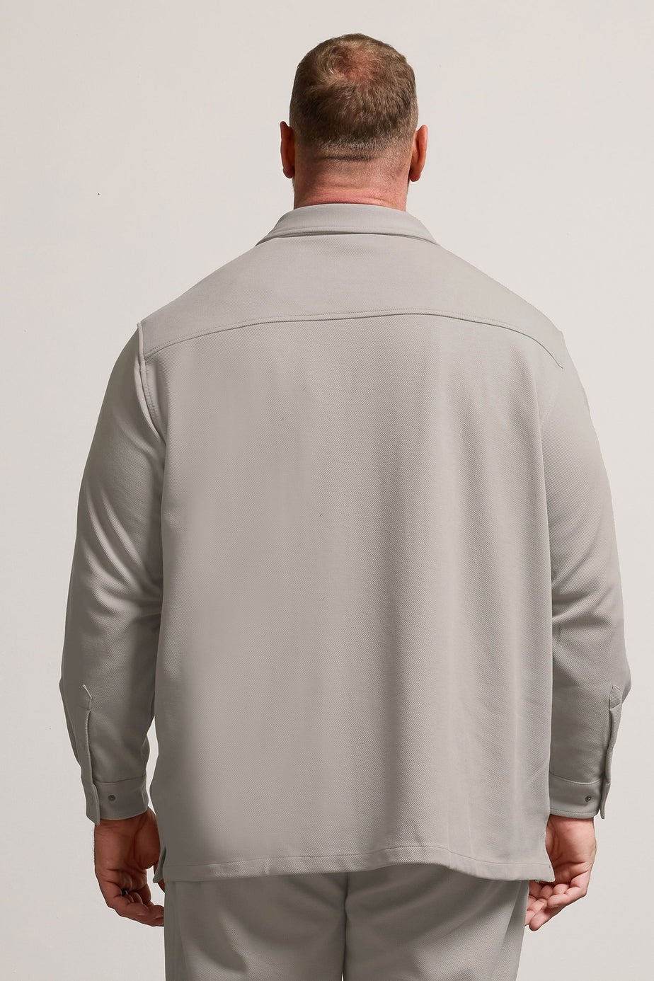 BadRhino Natural Brown Textured Jersey Shacket