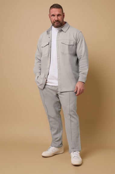 BadRhino Natural Brown Textured Jersey Shacket