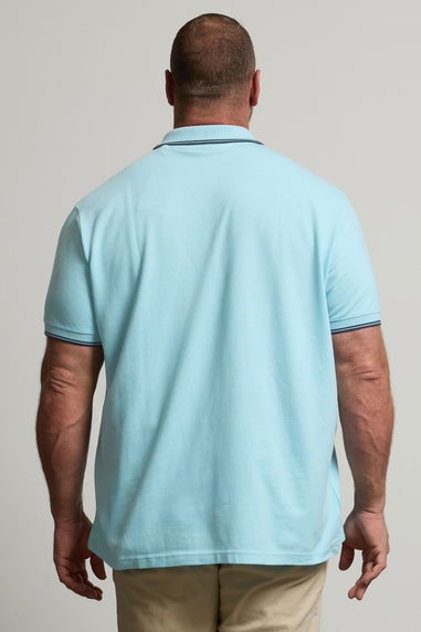 BadRhino 3 Pack Blue & Orange Tipped Polo Shirts