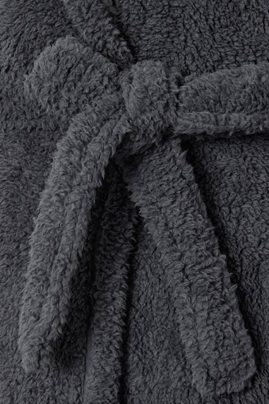 BadRhino Charcoal Grey Borg Dressing Gown