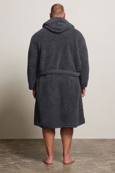 BadRhino Charcoal Grey Borg Dressing Gown