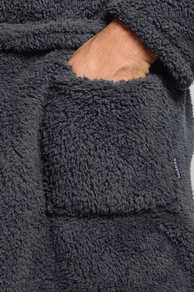BadRhino Charcoal Grey Borg Dressing Gown
