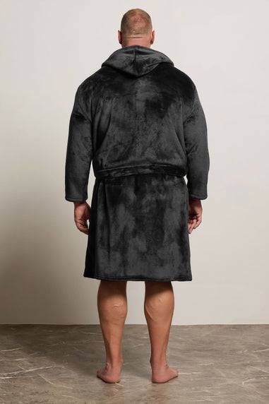 BadRhino Black Soft Fleece Dressing Gown