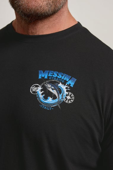 BadRhino Black 'Messina Straits' Graphic T-Shirt