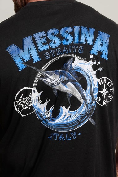 BadRhino Black 'Messina Straits' Graphic T-Shirt