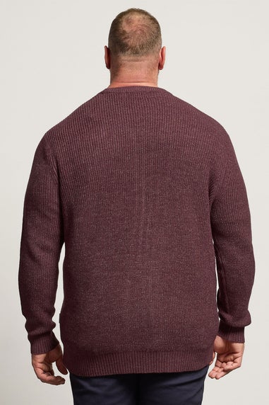 BadRhino Burgundy Red Knitted Jumper