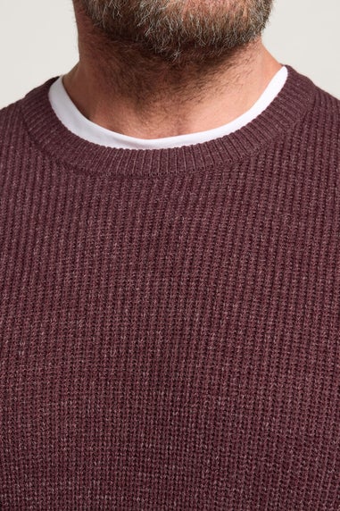 BadRhino Burgundy Red Knitted Jumper