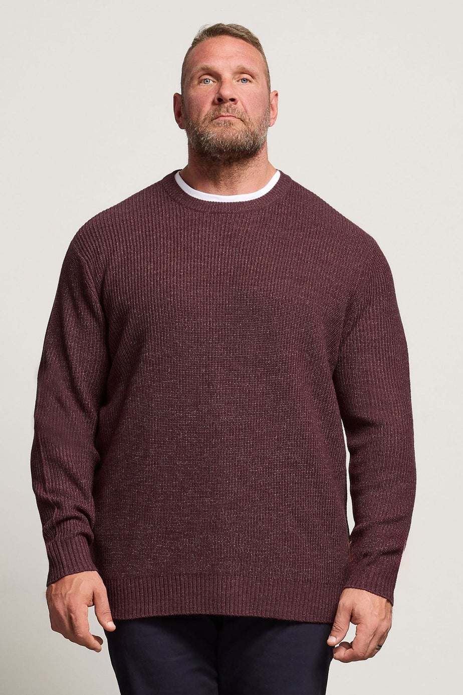 BadRhino Burgundy Red Knitted Jumper