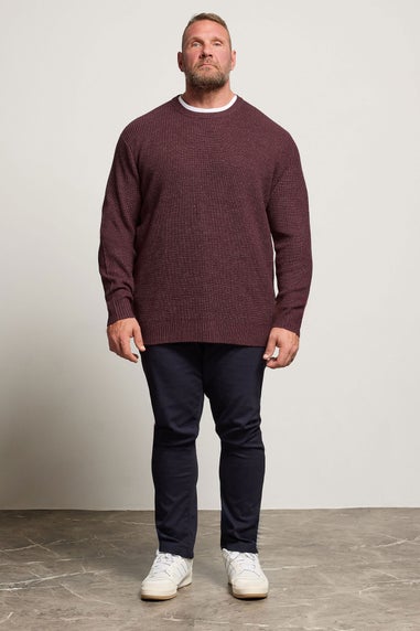 BadRhino Burgundy Red Knitted Jumper