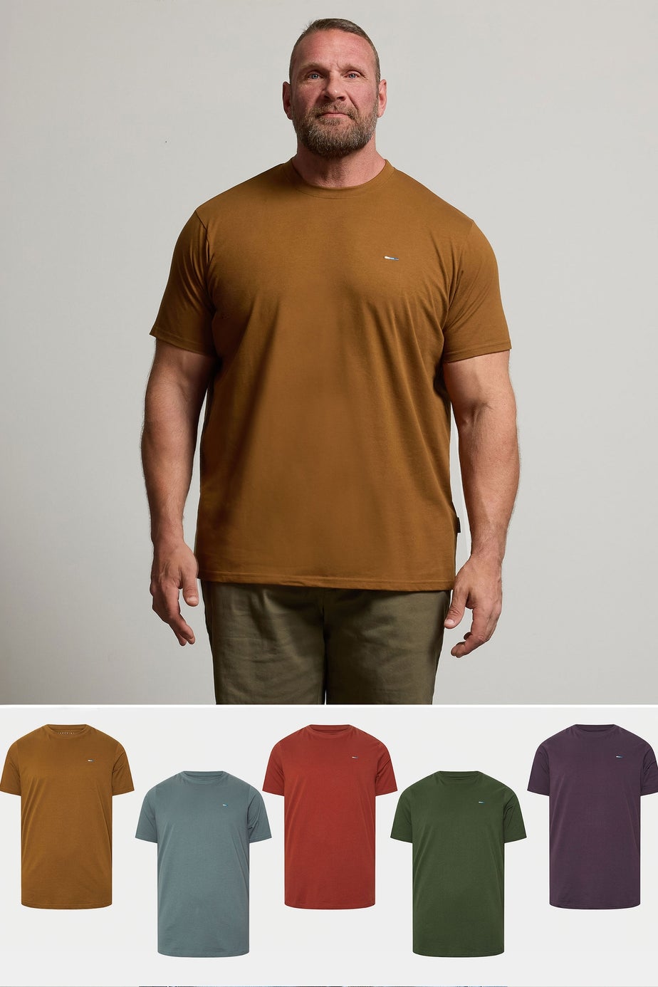BadRhino Brown/Blue/Red/Green/Purple 5 Pack Core T-Shirts