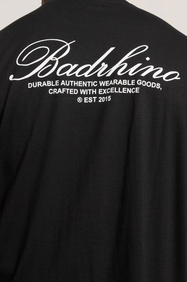 BadRhino Black Logo Back Print T-Shirt
