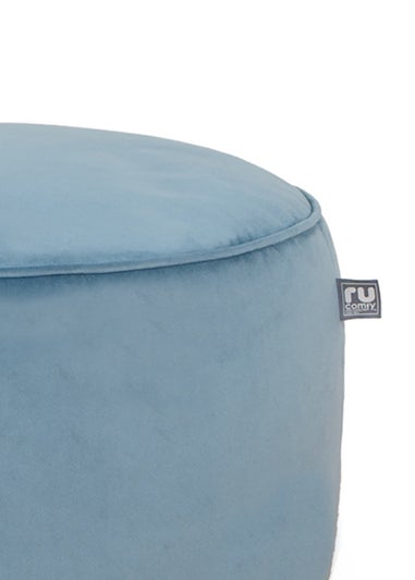rucomfy Velvet Pouffe Seafoam Blue Beanbag