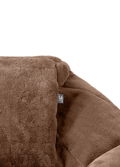 rucomfy Faux Fur Hygge Chocolate Beanbag