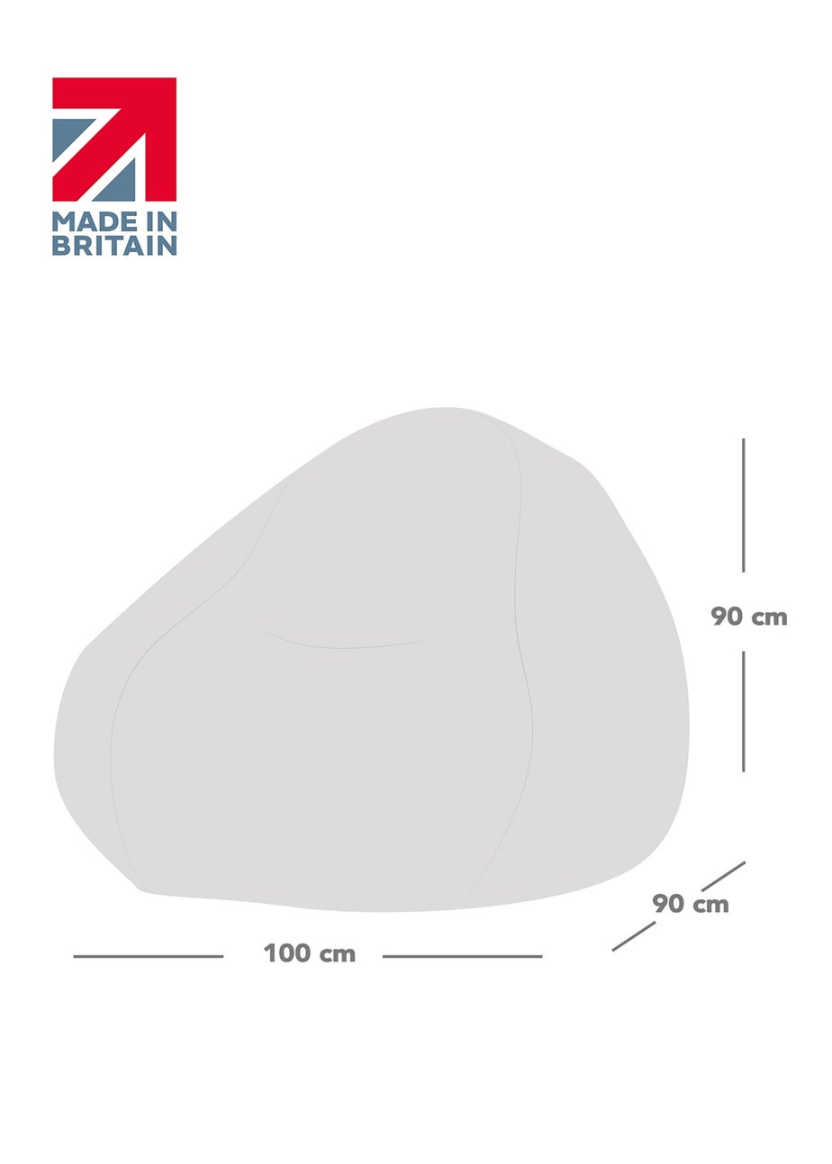 rucomfy Faux Fur Hygge Linen Beanbag