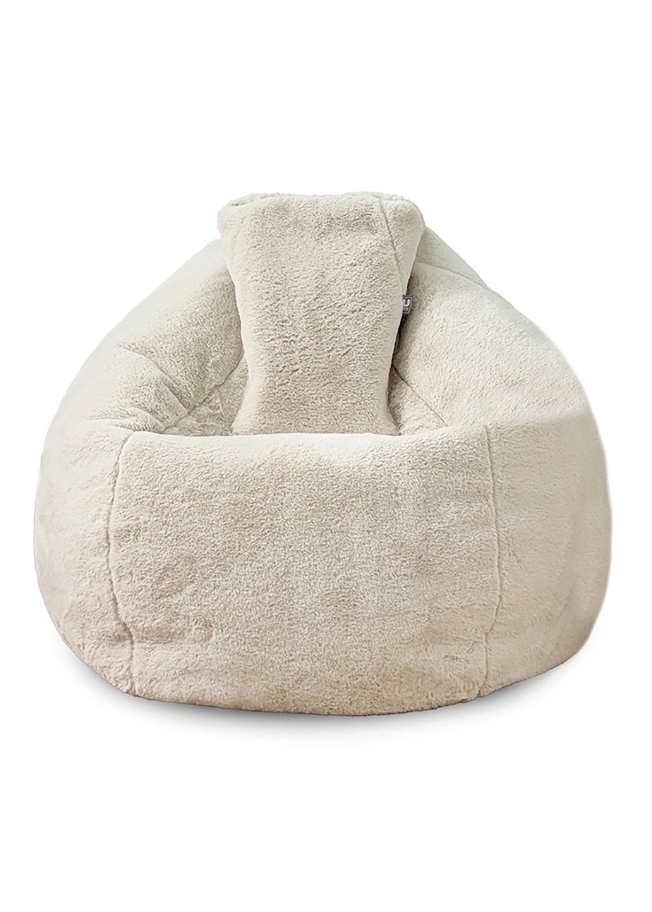 rucomfy Faux Fur Hygge Linen Beanbag