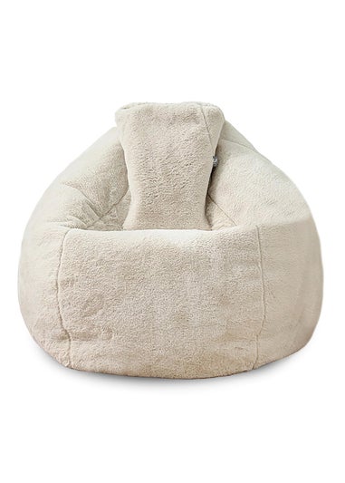 rucomfy Faux Fur Hygge Linen Beanbag