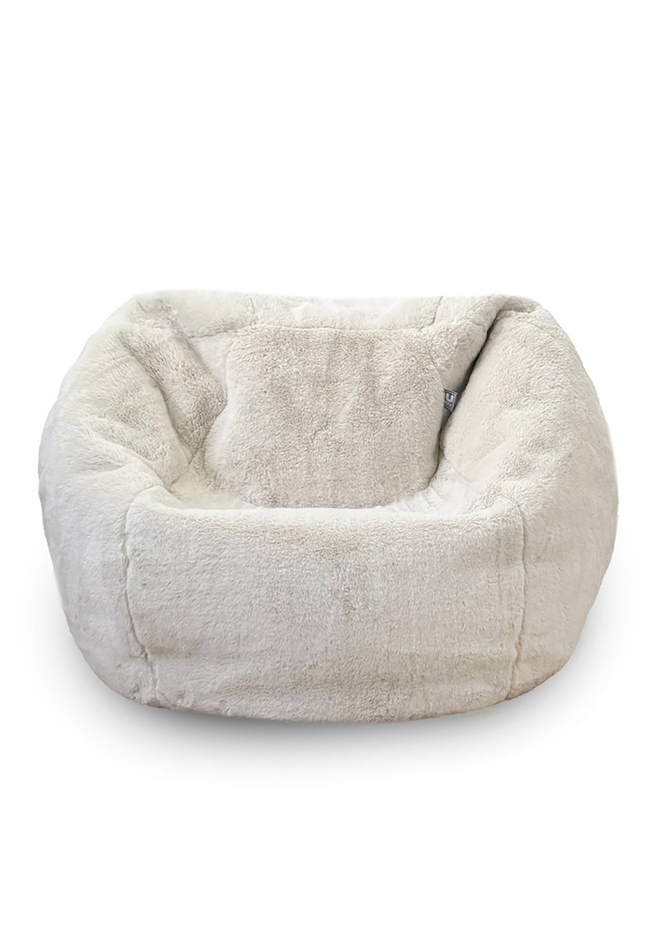 rucomfy Faux Fur Kids Slouchbag Linen Beanbag