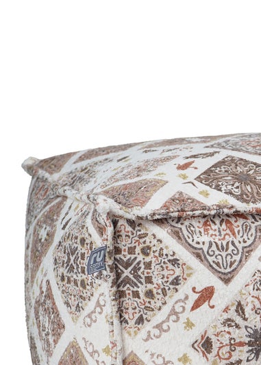 rucomfy Snug Square Pouffe Moroccan Tile Beanbag