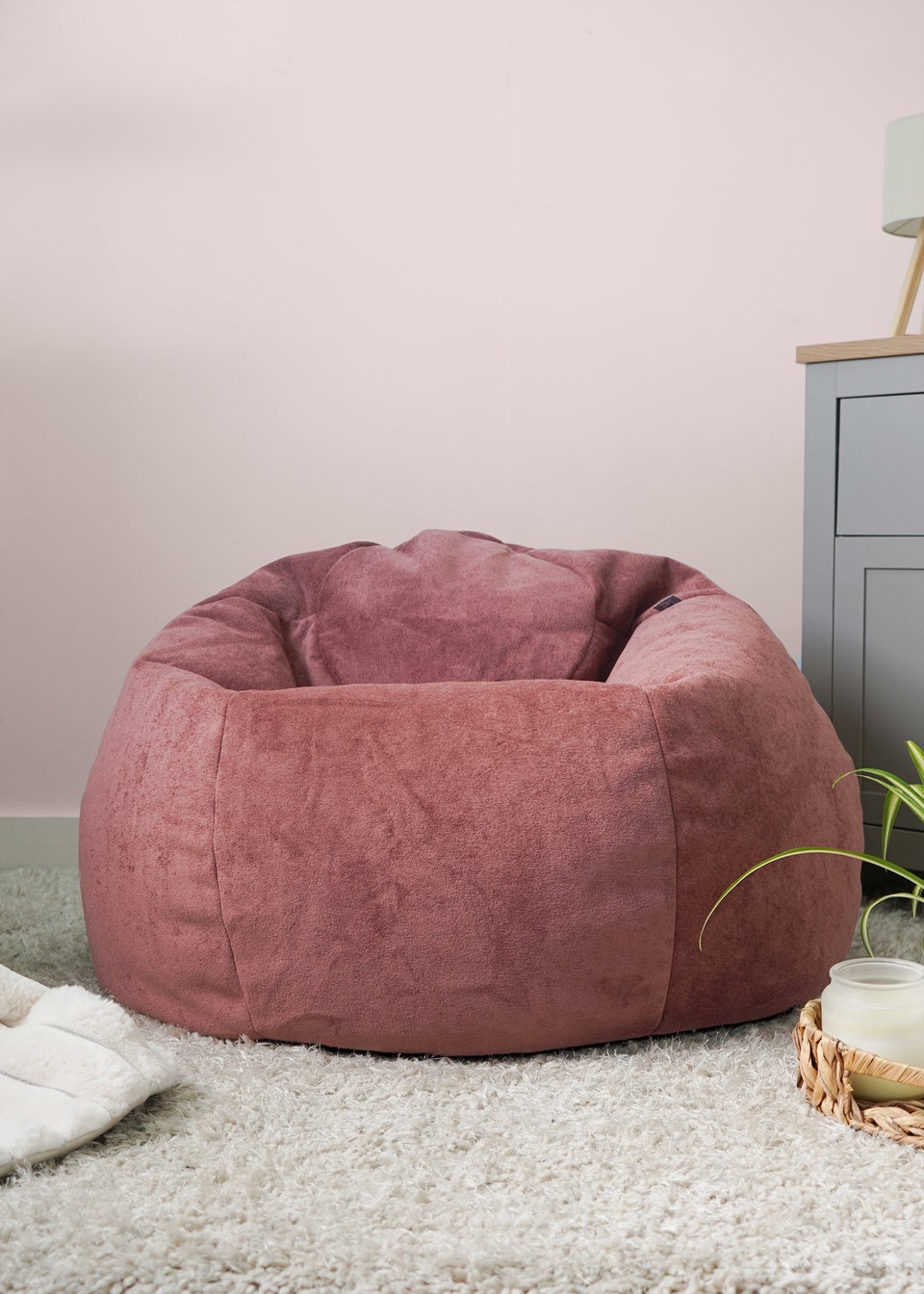 rucomfy Velora  Classic Adult Blush Pink Beanbag