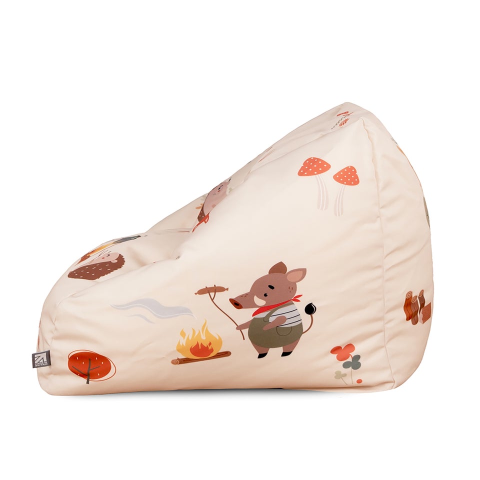 rucomfy Forest Friends Kids Snuggle Chair Beanbag & Footstool Bundle