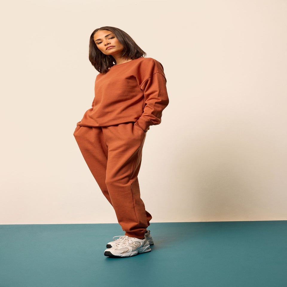 PixieGirl Petite Rust Orange Drawstring Cuffed Joggers