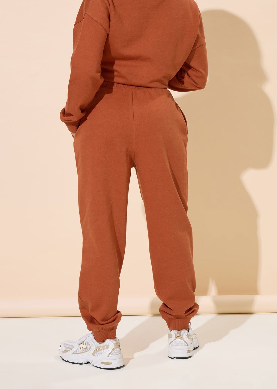 PixieGirl Petite Rust Orange Drawstring Cuffed Joggers
