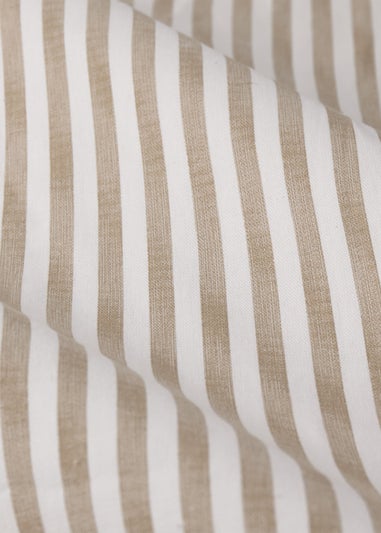 Yard Hebden Stripe Cotton Pencil Pleat Curtains Natural