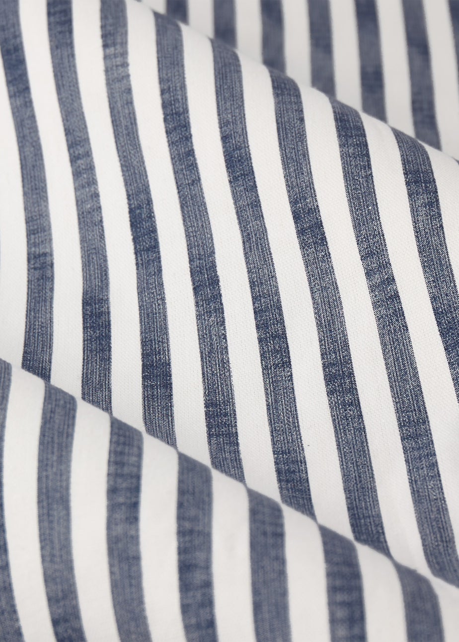 Yard Hebden Stripe Cotton Eylet Curtains Navy