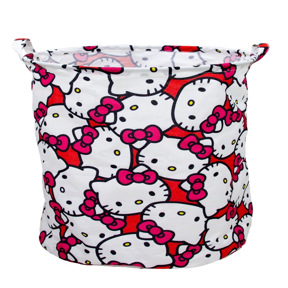 Hello Kitty Star Red Fabric Storage Hamper