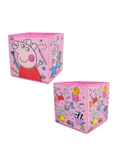 Peppa Doodles Pink 2 Pack Storage Box