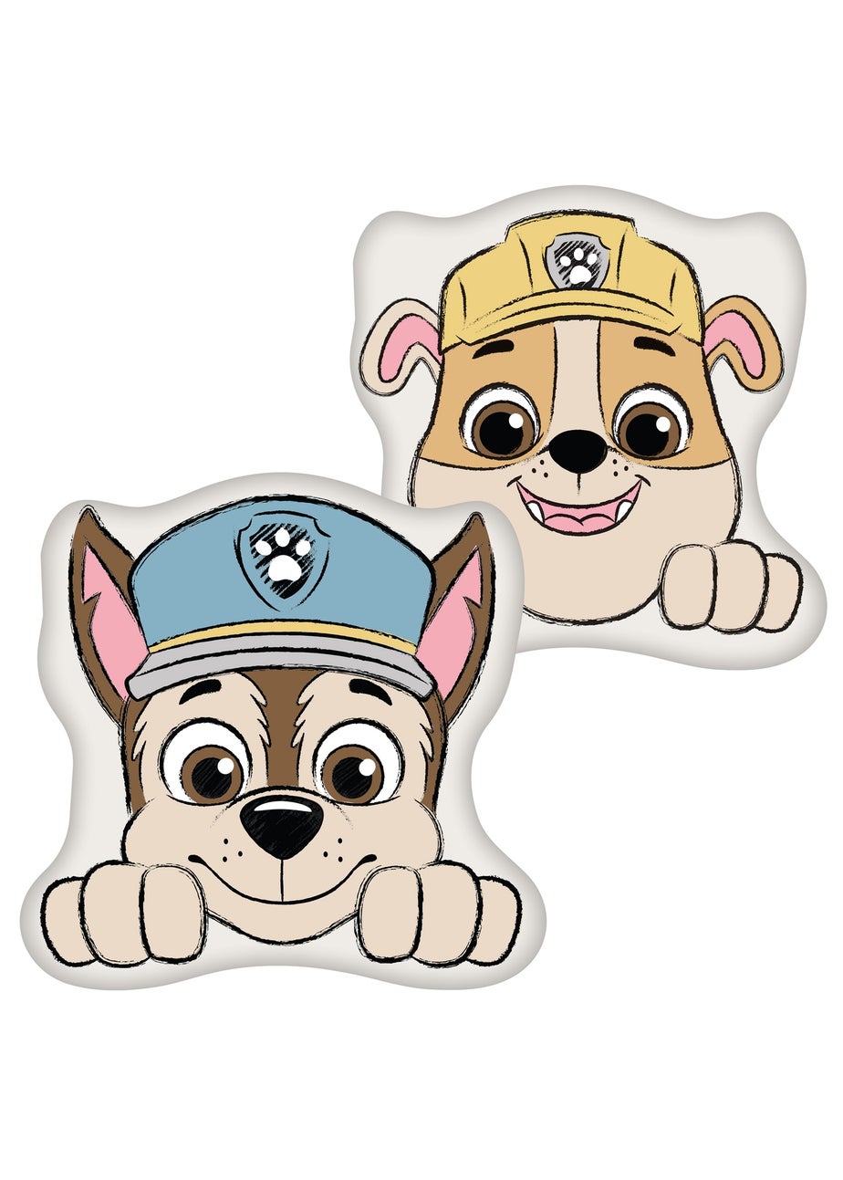 Paw Patrol Sketchy Brown Shaped Cushion