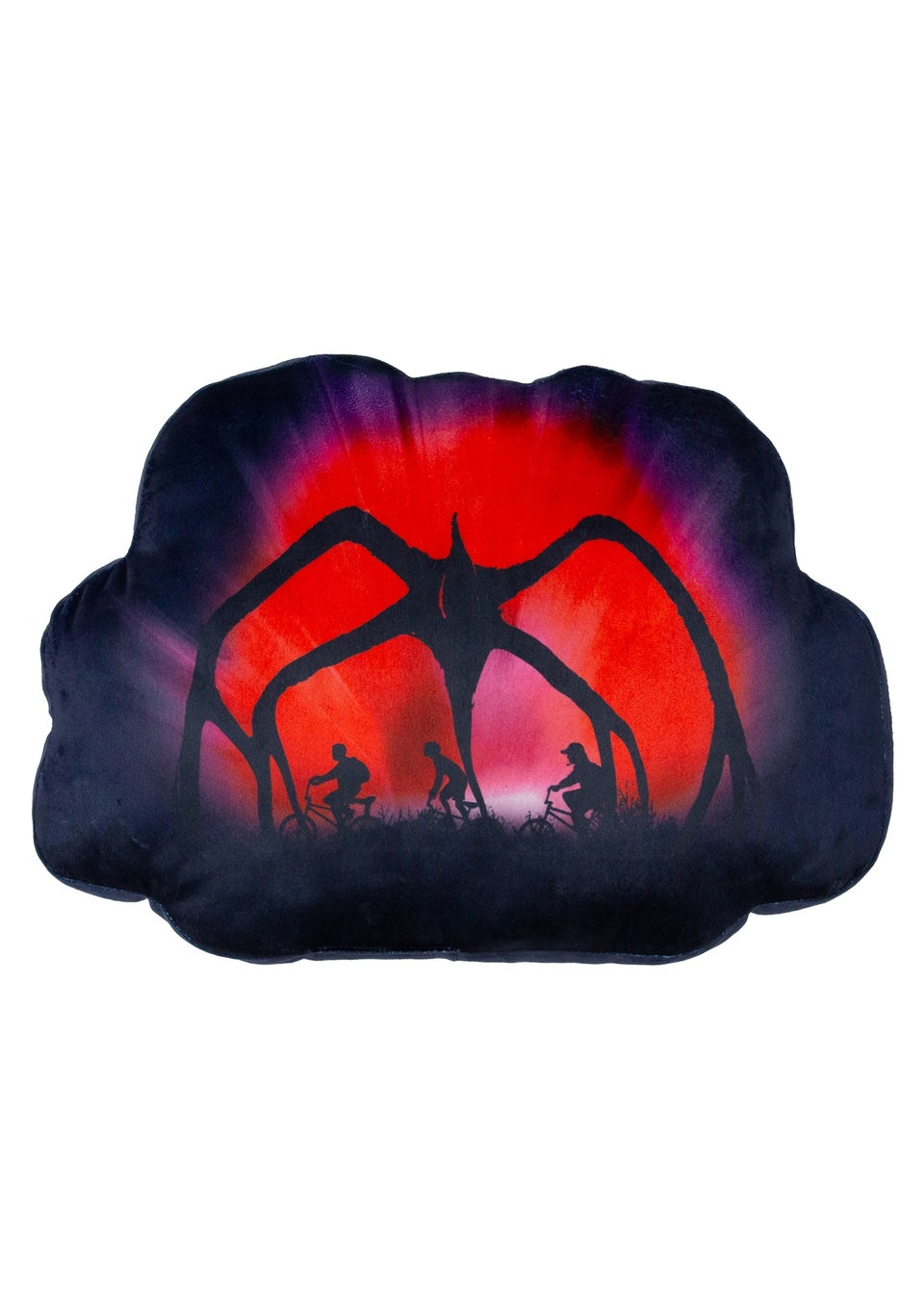 Stranger Things Flames Navy Shaped Cushion