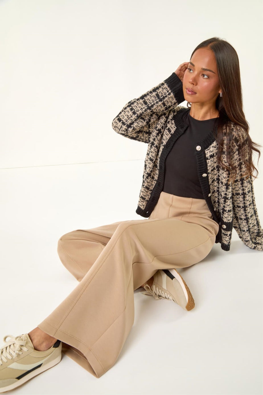 Roman Stone Petite Front Seam Stretch Trouser