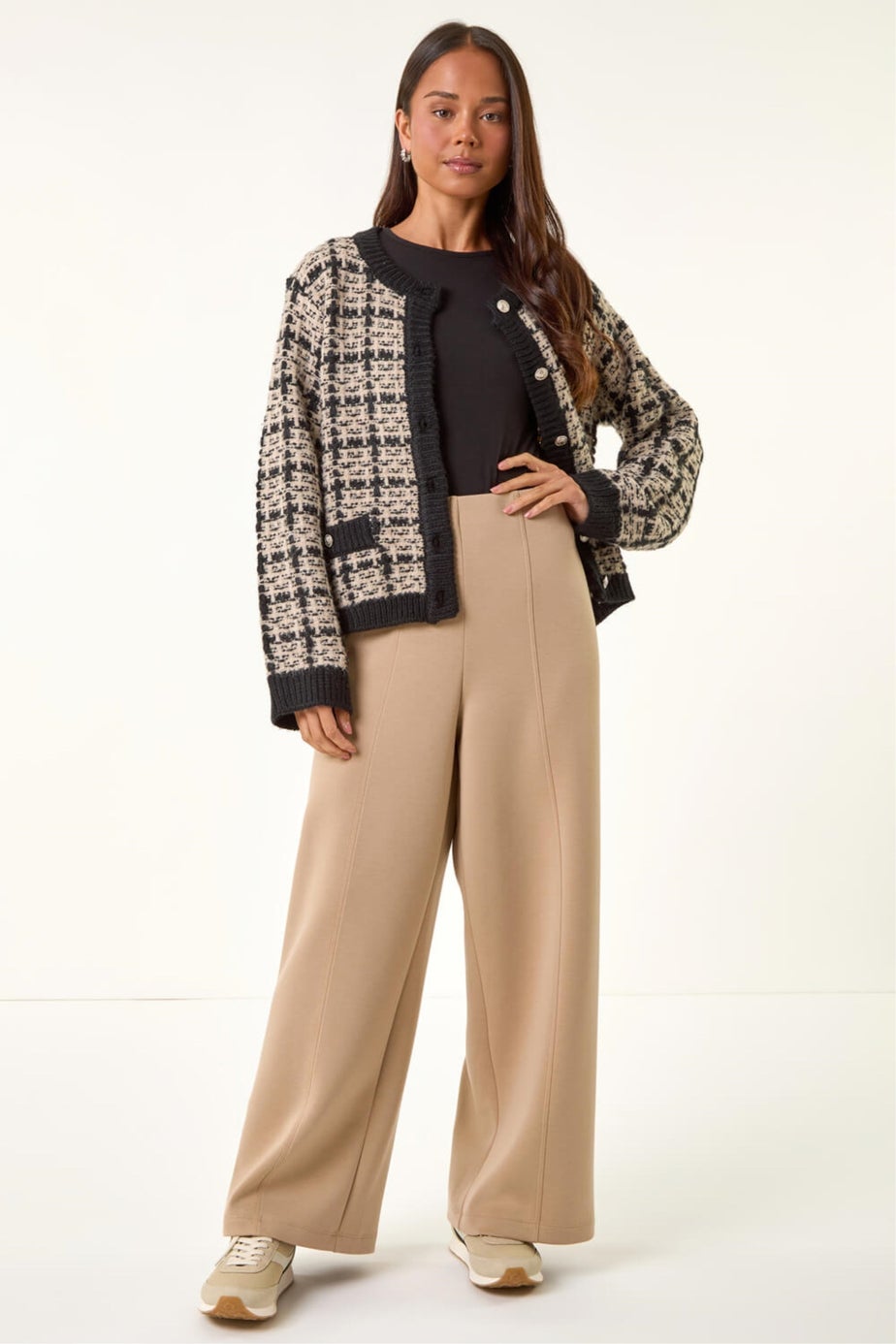 Roman Stone Petite Front Seam Stretch Trouser