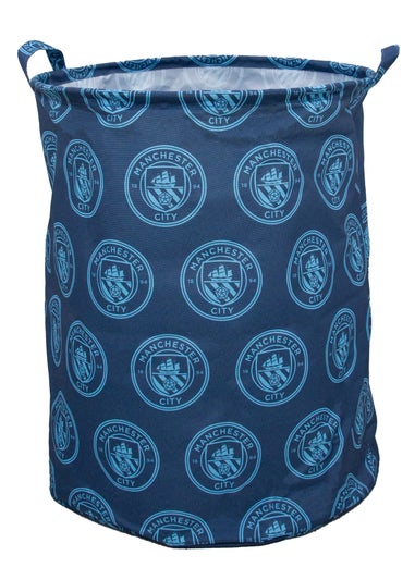 Man City Score Blue Fabric Storage Hamper