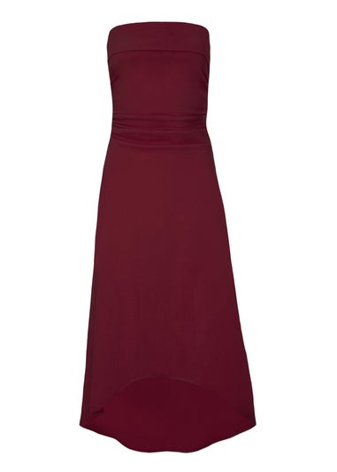 Quiz Burgundy Bandeau Midi Dress