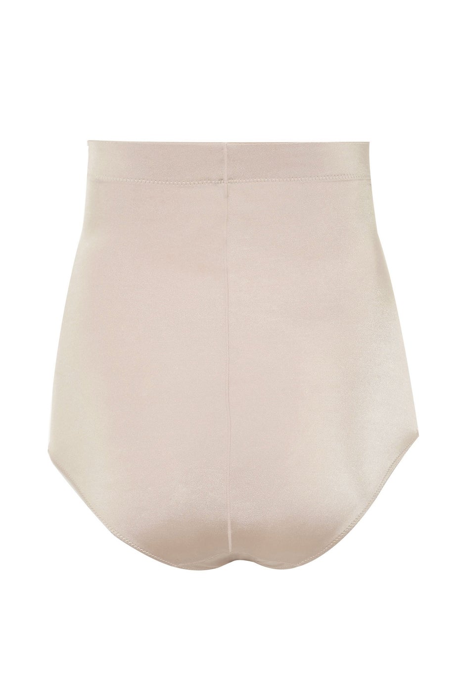Yours Curve Nude Satin Control High Waisted Full Brief