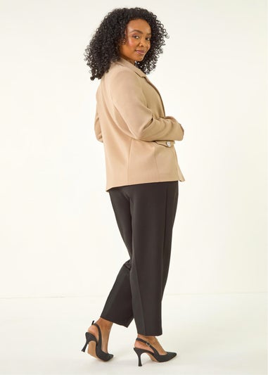 Roman Stone Petite Pocket Detail Stretch Blazer