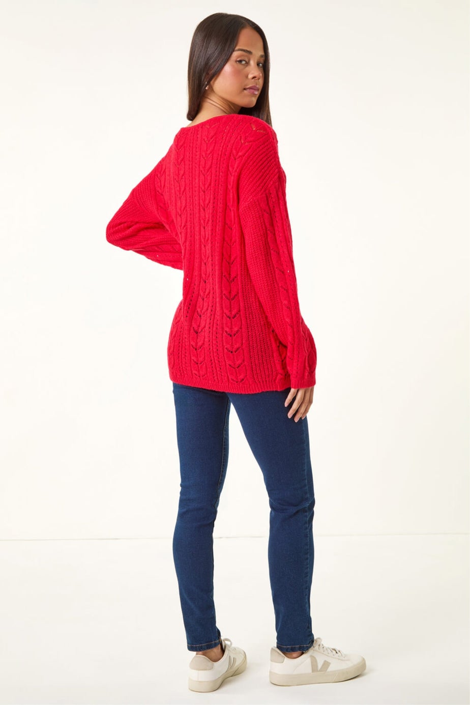 Roman Red Petite V-Neck Knit Jumper