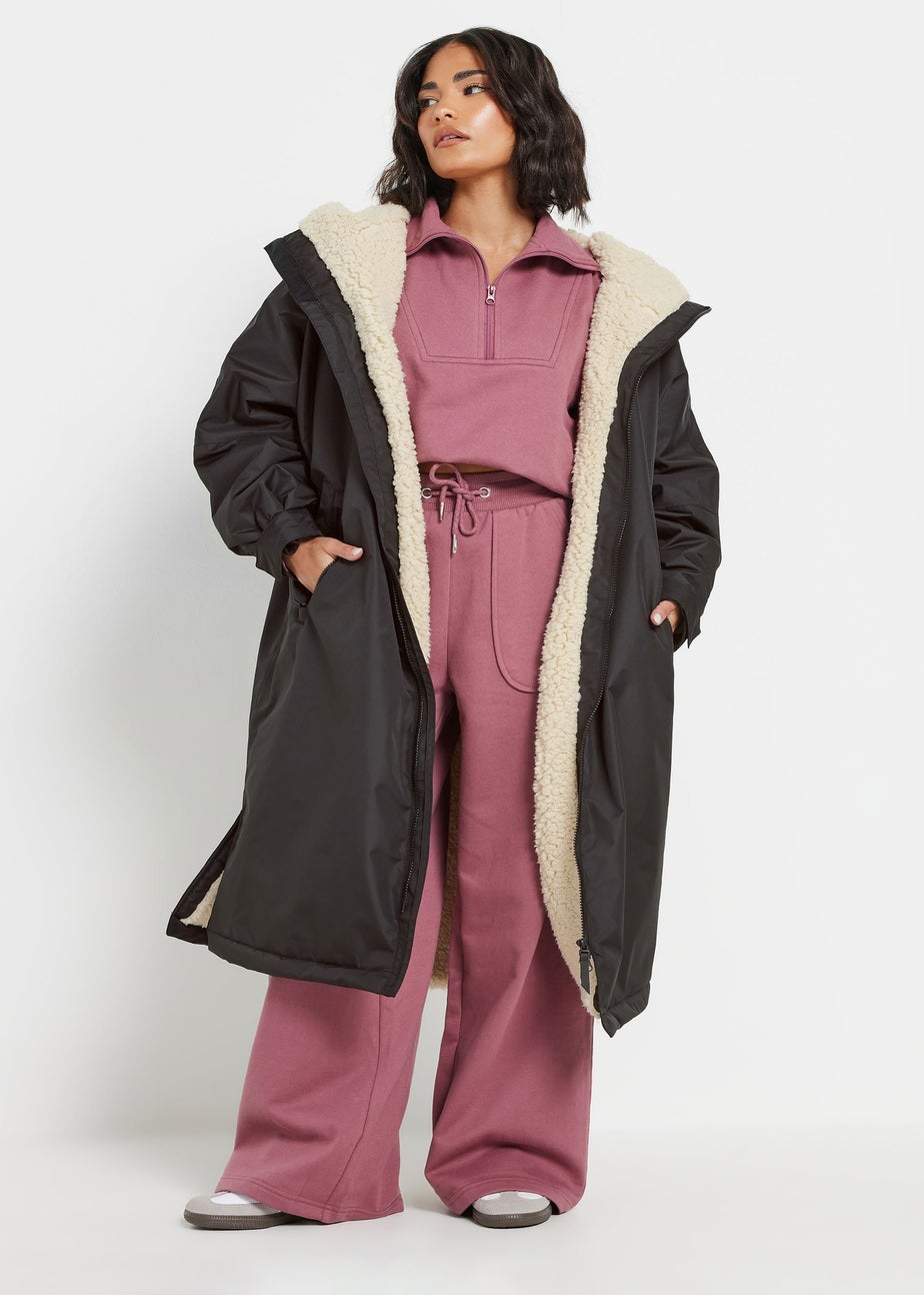 PixieGirl Petite Black Waterproof Fleece Lined Robe