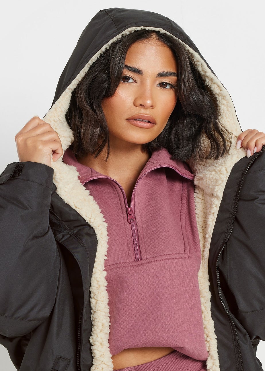 PixieGirl Petite Black Waterproof Fleece Lined Robe