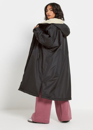 PixieGirl Petite Black Waterproof Fleece Lined Robe