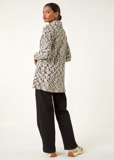 Roman Cream Chenille Cowl Neck Tunic Top