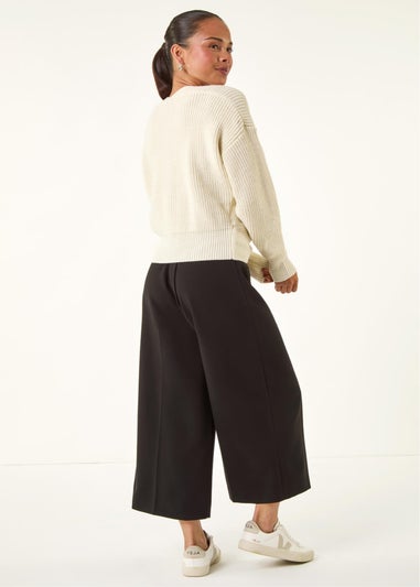 Roman Ivory Petite Twist Front Knit Jumper