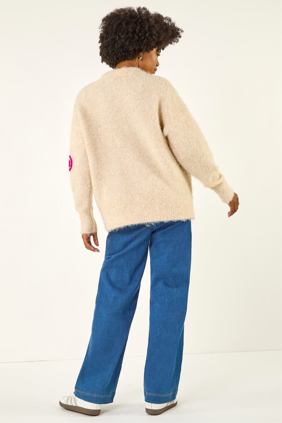 Roman Ivory Soft Bow Knit Jumper