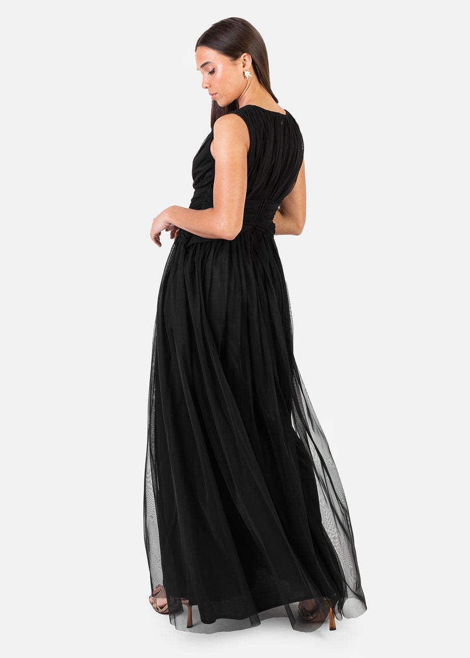 Anaya With Love Recycled Black Sleeveless V Neck Maxi Dress