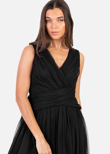 Anaya With Love Recycled Black Sleeveless V Neck Maxi Dress